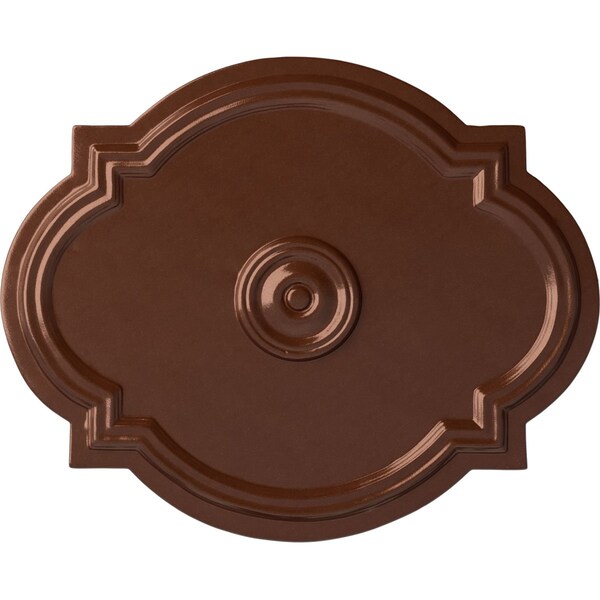 Ekena Millwork Waltz Ceiling Medallion (Fits Canopies up to 4 1/2"), 21 1/4"W x 17 3/8"H x 1"P, Copper Penny CM21WACPS - main
